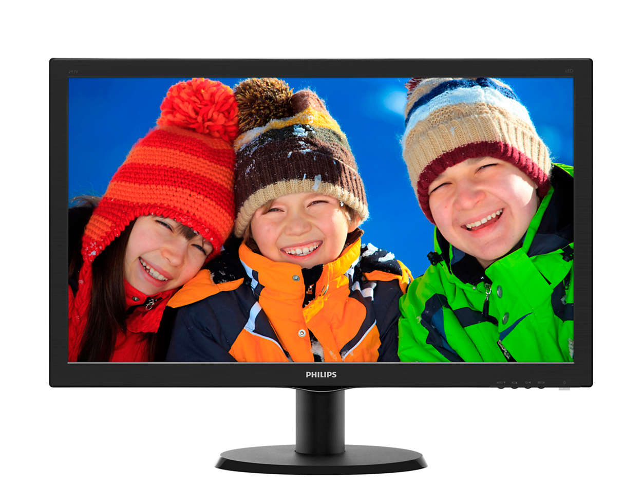 Monitor LED 23.6" Philips V Line 243V5LHAB FullHD 243V5LHAB/00