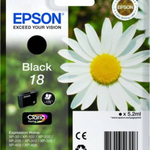 Epson Claria Home Ink 18 Nero C13T18014020 Epson Claria Home Ink 18 Nero C13T18014020