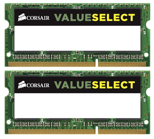 RAM SO-DDR3 8GB (2X4GB) 1600MHz  Corsair ValueSelec CMSO8GX3M2C1600C11