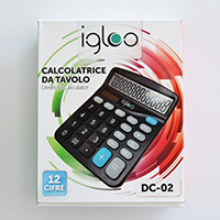 DC-02 Calcolatrice da Tavolo con 12 cifre ad Energia Solare con Batteria 