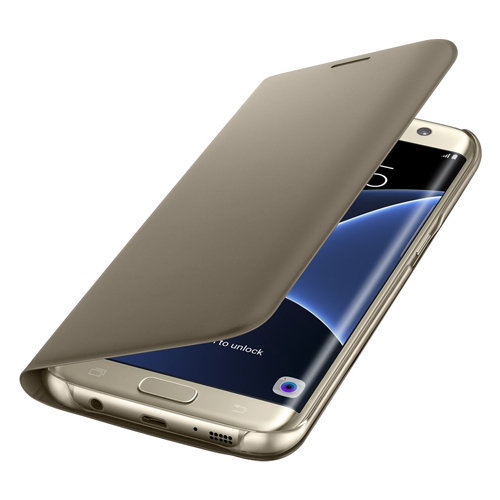 Cover Flip Wallet Samsung Galaxy S7 Edge Gold Cover Flip Wallet Samsung Galaxy S7 Edge Gold
