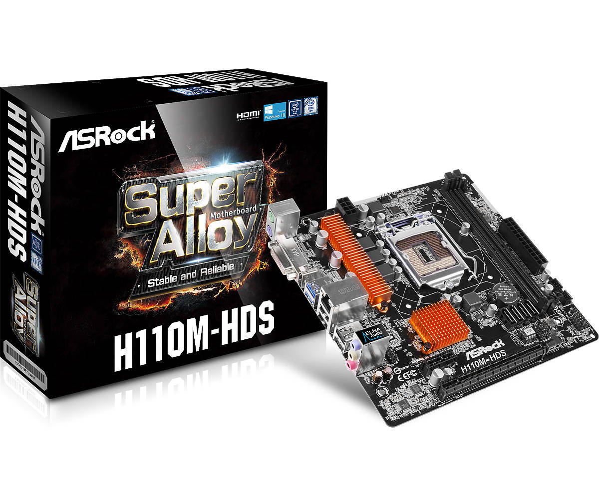Scheda Madre Asrock H110M-HDS 90-MXB150-A0UAYZ