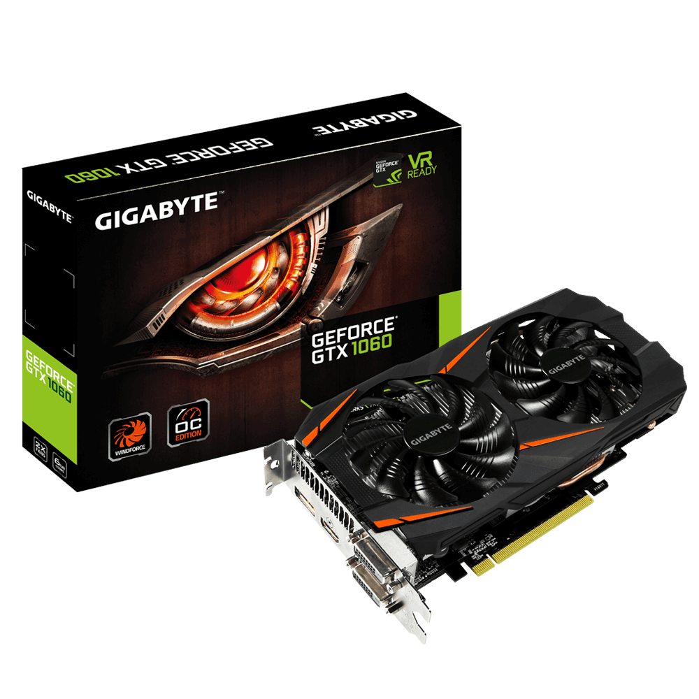 Scheda Video Gigabyte GeForce GTX 1060 WINDFORCE OC 6G GV-N1060WF2OC-6GD Scheda Video Gigabyte GeForce GTX 1060 WINDFORCE OC 6G GV-N1060WF2OC-6GD