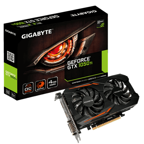 Scheda grafica GeForce GTX 1050 Ti OC GV-N105TOC-4GD