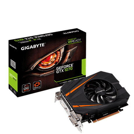 Scheda grafica GeForce GTX 1070 Mini ITX OC GV-N1070IXOC-8GD Scheda grafica GeForce GTX 1070 Mini ITX OC GV-N1070IXOC-8GD