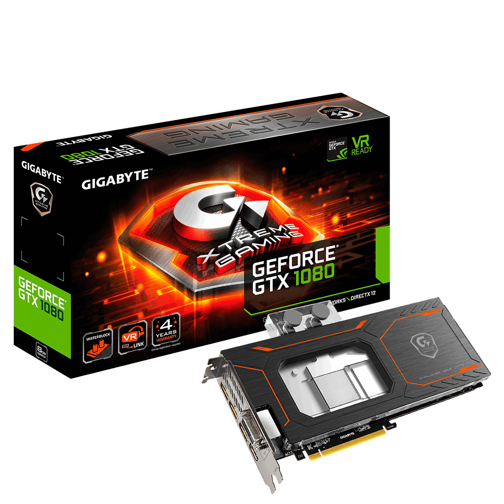 Scheda Video Gigabyte GeForce® GTX 1080 Xtreme Gaming WATERFORCE WB 8G GV-N1080XTREME WB-8GD