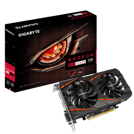 Scheda video Gigabyte Radeon RX460 WINDFORCE OC 4G  GV-RX460WF2OC-4GD