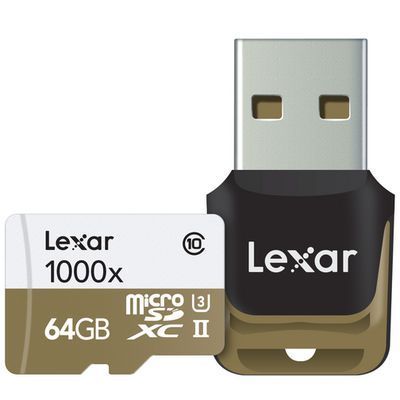 Flash Memory Card Lexar Professional 1000x 32GB Micro SDHC