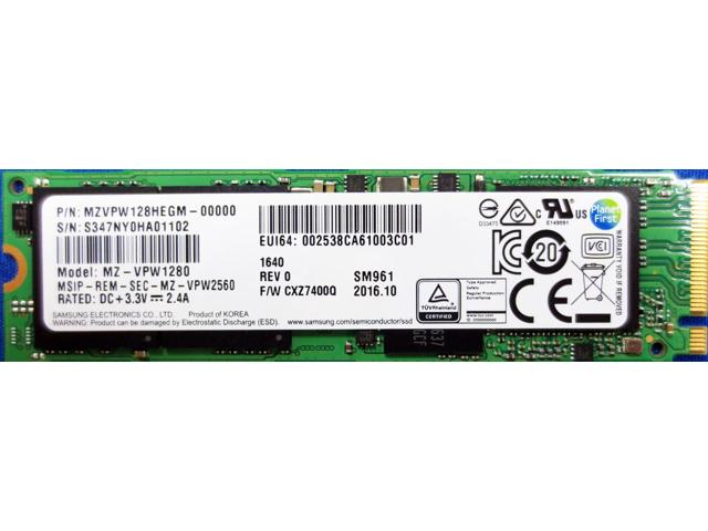 SSD Samsung SM961 MZVPW128HEGM-00000
