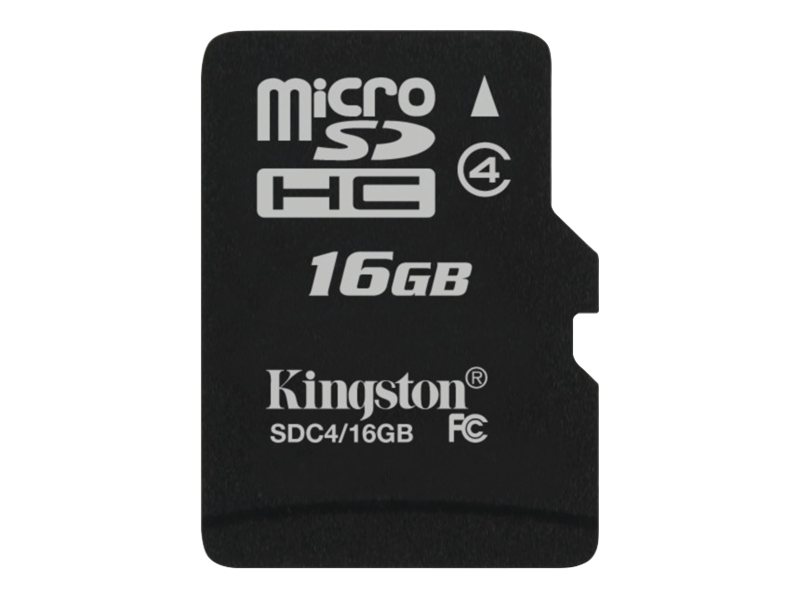 KINGSTON - 16GB microSDHC Class 4 Flash no Adapter SDC4/16GBSP