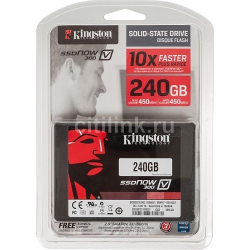 SSD Kingston SSDNow V300 240GB SV300S37A/240G SSD Kingston SSDNow V300 240GB SV300S37A/240G