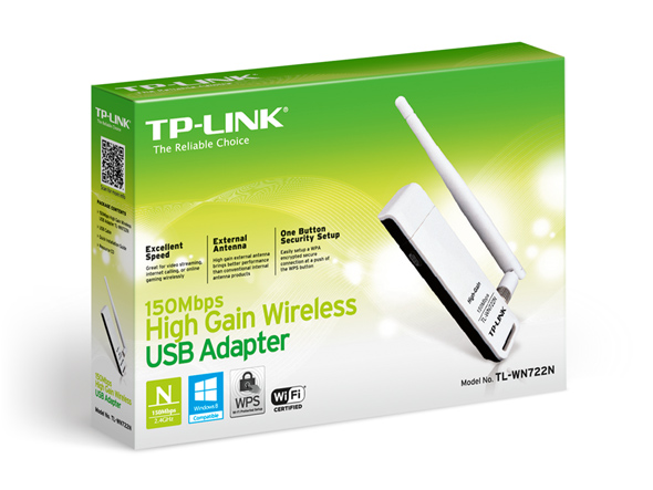 Scheda di Rete Wireless High Gain N 150Mbps USB  - TL-WN722N