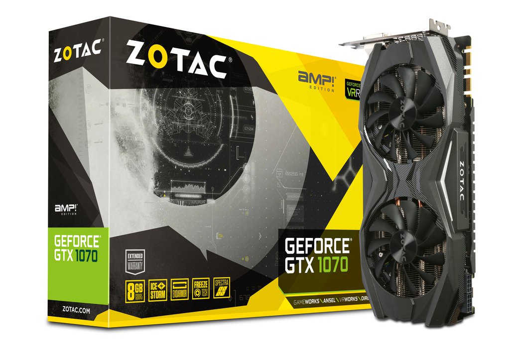Scheda Video ZOTAC GeForce® GTX 1070 AMP Edition ZT-P10700C-10P Scheda Video ZOTAC GeForce® GTX 1070 AMP Edition ZT-P10700C-10P