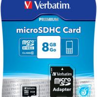 Verbatim Micro SDHC 8GB Classe 10 con adattatore 44081 Verbatim Micro SDHC 8GB Classe 10 con adattatore 44081